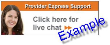 The Provider Support Line is Here to Help Link image users can click on for help and support with Provider Express