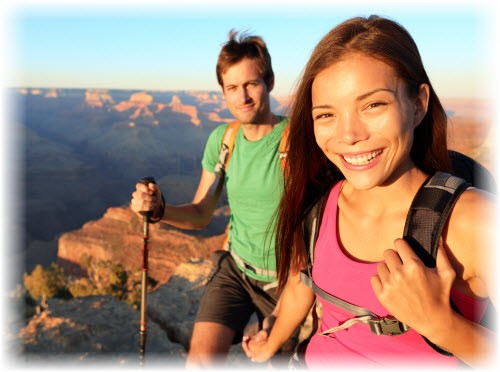 Hiking the Grand Canyon in Arizona Hiking the Grand Canyon in Arizona