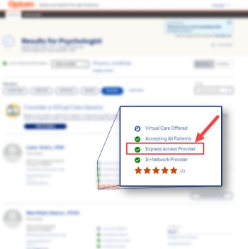Clinicians displaying the Express Access Stopwatch icon enjoy more referrals